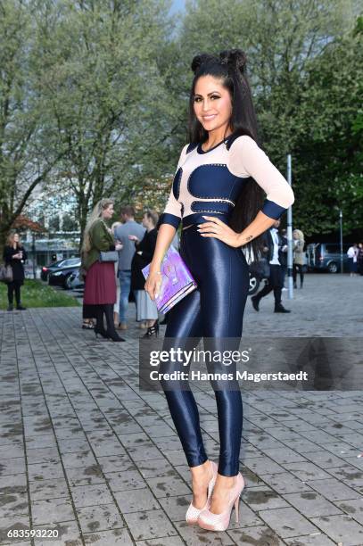 Playmate Mia Gray during the Secret Fashion Show at Alte Kongresshalle on May 15, 2017 in Munich, Germany.