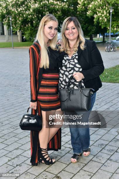 Cathy Lugner and her sister Beate during the Secret Fashion Show at Alte Kongresshalle on May 15, 2017 in Munich, Germany.