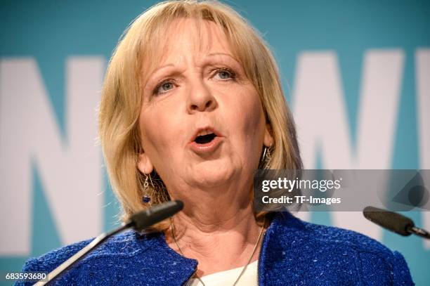 Hannelore Kraft, lead candidate of the German Social Democrats , speaks to supporters after the CDU won the North Rhine-Westphalia state election on...