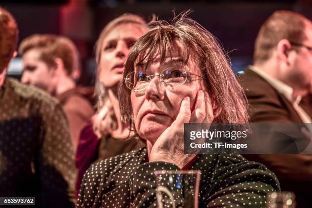 Supporters react after of Hannelore Kraft, lead candidate of the German Social Democrats , is beaten by Armin Laschet, the lead candidate of the...