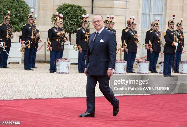 Bernard Cazeneuve during the elected French president Emmanuel Macron handover ceremony at the Elysée Palace on May 14, 2017 in Paris, France.