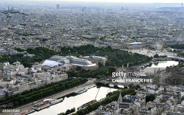 Picture taken on May 16, 2017 shows the Grand Palais in Paris, the proposed venue for the 2024 Olympic Games taekwondo and fencing events for the...