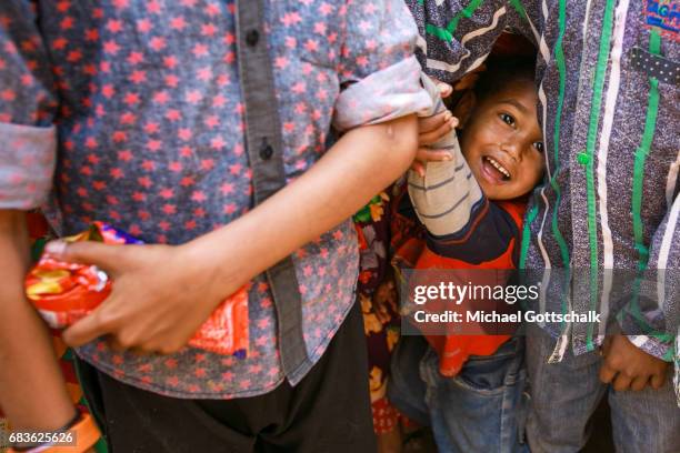 Dehli, India Little boy in a slum of the city district Seemapuri, where the Caritas and the NGO Chentanalaya support urban marginal groups on April...