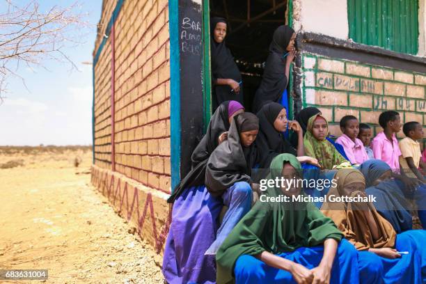 Waaf Dhuung, Ethiopia Students in front of a primary school in a village in the Somali region of Ethiopia, where Pastorale settled because of the...