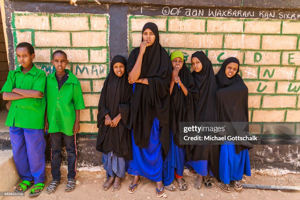 Students of a primary school in Ethiopia