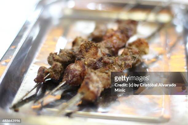 lamb brochettes - jerusalem stock pictures, royalty-free photos & images