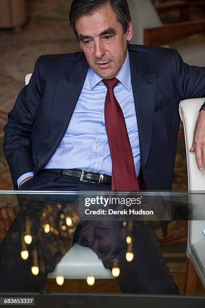 November 4th 2009: French Prime minister François Fillon photographed in his office as he gave an interview to journalists from 'Le Monde' in...