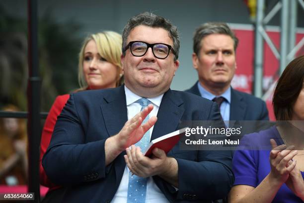 Labour Party Deputy Leader Tom Watson attends the Labour Party Election Manifesto launch, at Bradford University on May 16, 2017 in Bradford,...