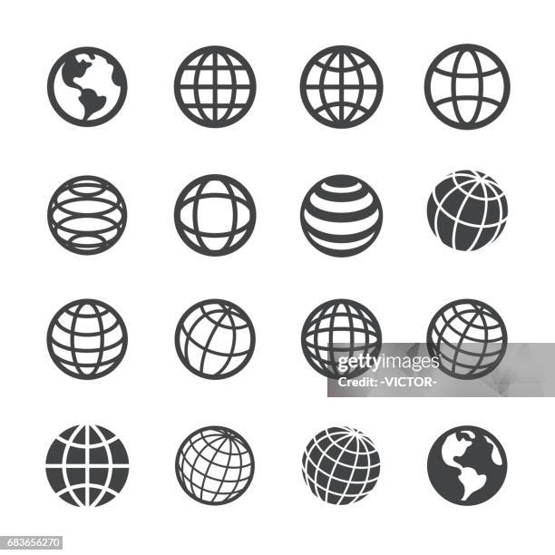 illustrations, cliparts, dessins animés et icônes de globe and communication icons - acme série - planete