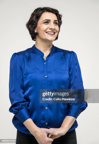 female portrait - blue blouse stock pictures, royalty-free photos & images