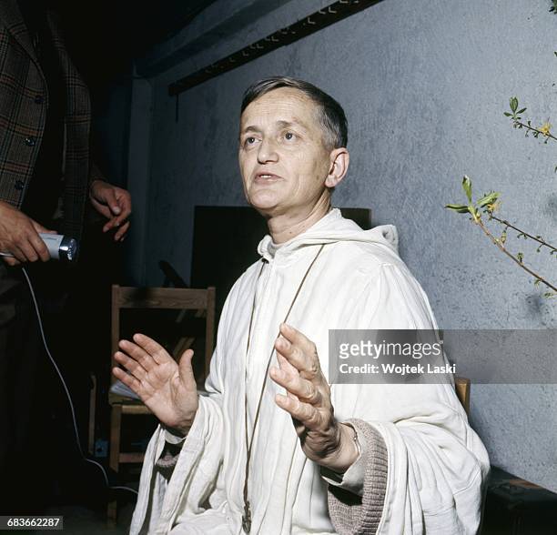 Brother Roger Schutz, founder of the ecumenical Christian Taize Community, in Taize, France, in the 1970s.