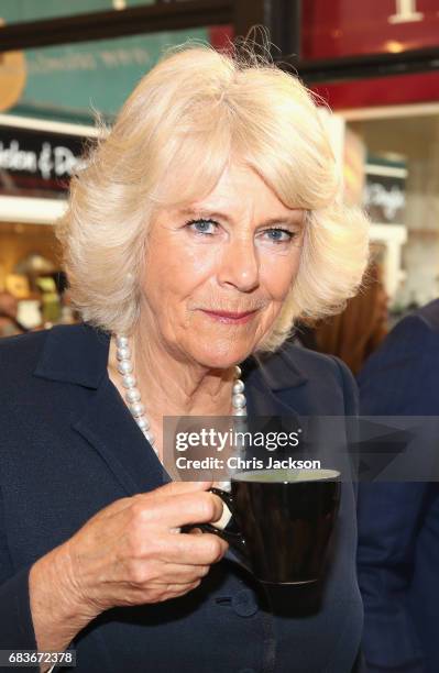 Prince Charles, Prince of Wales and Camilla, Duchess of Cornwall visit the historic Covered Market to sample produce and meet independent vendors at...