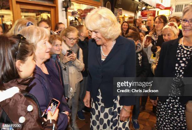Prince Charles, Prince of Wales and Camilla, Duchess of Cornwall visit the historic Covered Market to sample produce and meet independent vendors at...