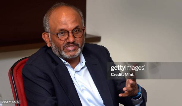 Shantanu Narayen, Chairman, President and CEO, Adobe, photographed during a roundtable media conference in Mumbai on May 3, 2017.