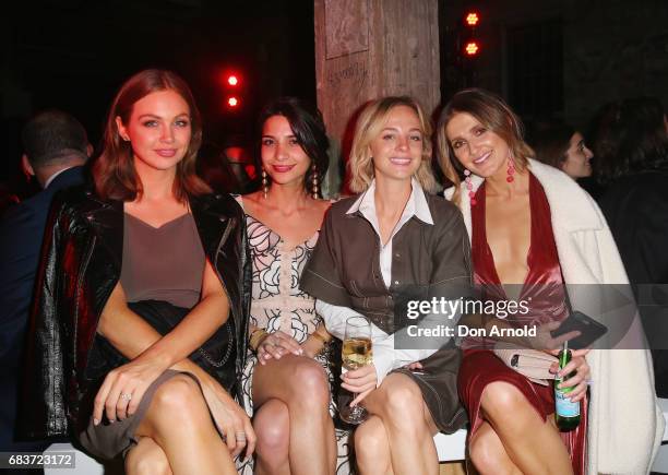 Ksenija Lukich, Rey Vakili, Nadia Fairfax and Kate Waterhouse attend the Christopher Esber show at Mercedes-Benz Fashion Week Resort 18 Collections...