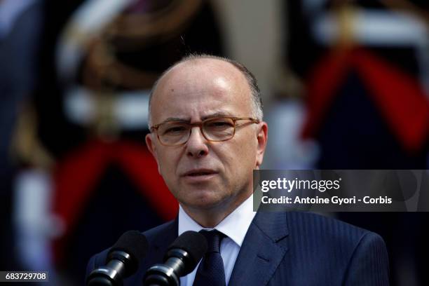 Ex Prime Minister Bernard Cazeneuve at 'Hotel Matignon', the French prime minister's official residence on May 15, 2017 in Paris, France. Philippe...