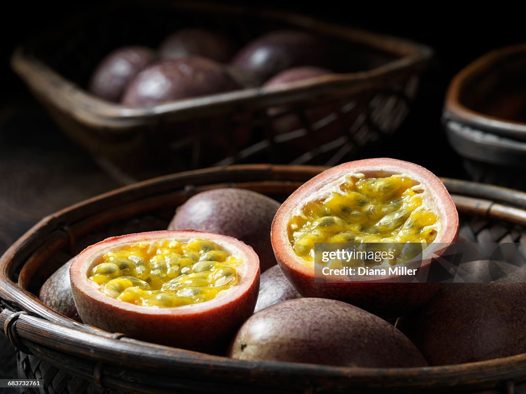 Fresh organic fruit, passion fruit