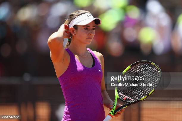 Catherine Bellis of USA during her first round match against Misaki Doi of Japan on Day Three of The Internazionali BNL d'Italia 2017 at the Foro...