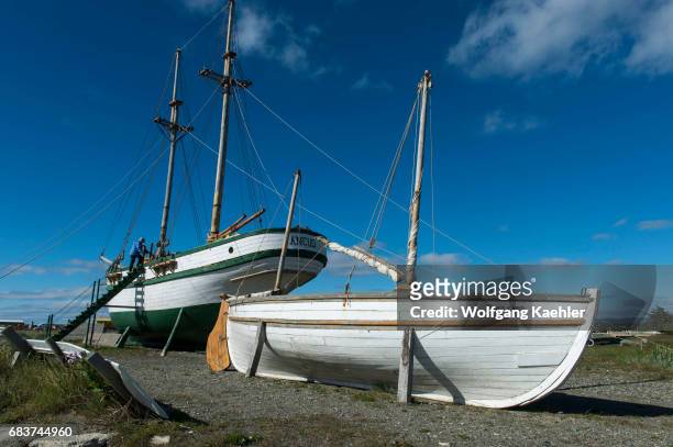Replica of the James Caird, the lifeboat of the Endurance, Sir Ernest Shackleton used in 1916 to sail from Elephant Island to South Georgia with the...