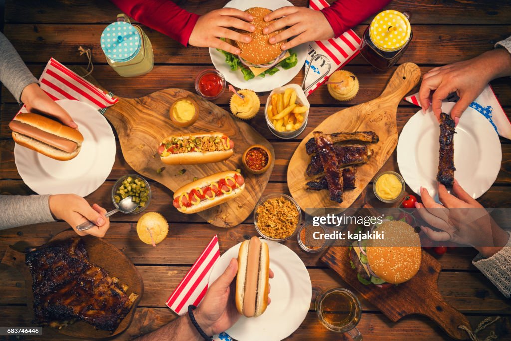 Young Family Celebrating 4th of July