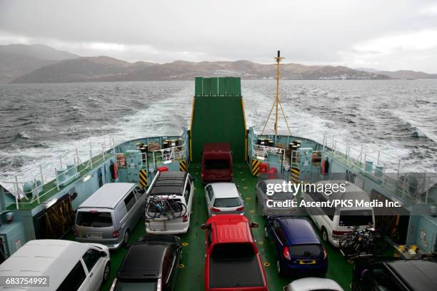 ferry from mallaig to the isle of skye - ferry stock pictures, royalty-free photos & images
