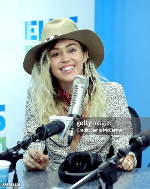 Miley Cyrus visits "The Elvis Duran Z100 Morning Show" at Z100 Studio on May 16, 2017 in New York City.