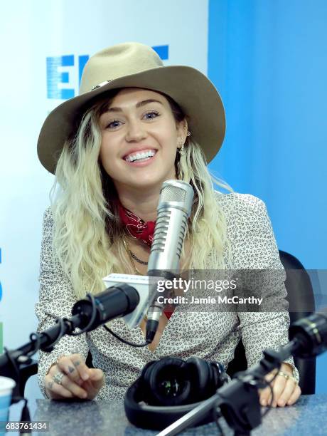 Miley Cyrus visits "The Elvis Duran Z100 Morning Show" at Z100 Studio on May 16, 2017 in New York City.