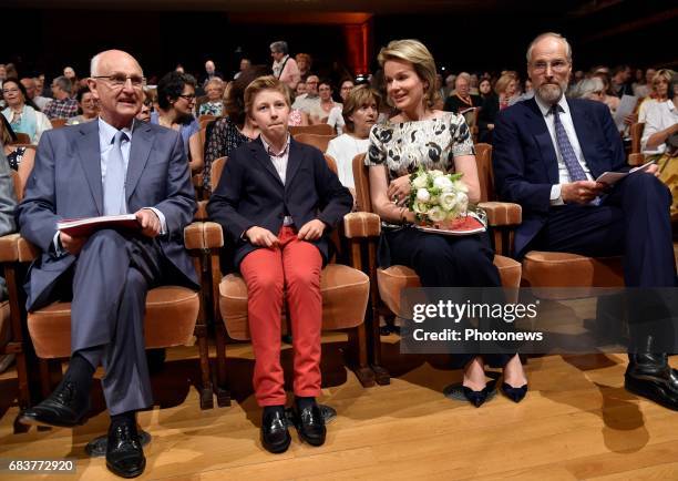 Queen Mathilde and Prince Emmanuel pictured attending the the sessions of the 2017 Queen Elisabeth Cello Competition.