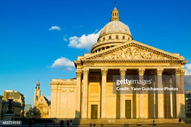 the pantheon, paris, france - latin quarter stock-fotos und bilder