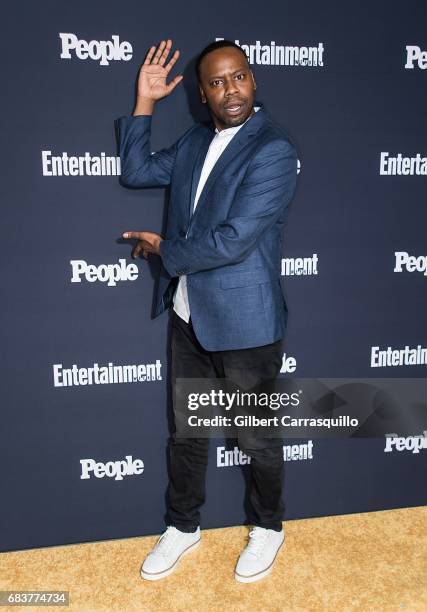 Actor Malcolm Barrett of Timeless attends Entertainment Weekly & People New York Upfronts at 849 6th Ave on May 15, 2017 in New York City.