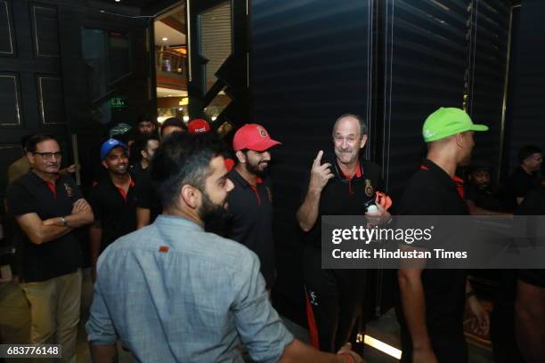 Physiotherapist Evan Speechly during special dinner for Royal Challengers Bangalore teammates by Virat Kohli at his new restaurant Nueva, RK Puram on...
