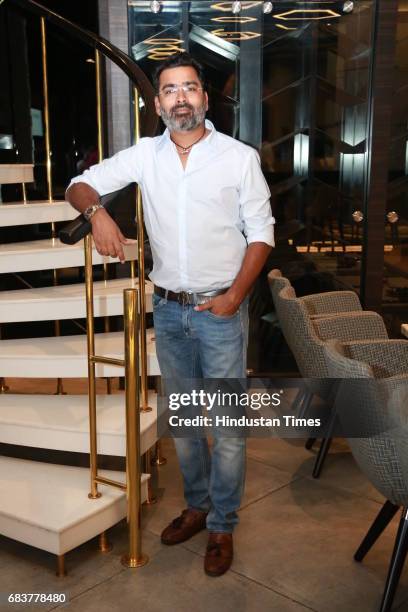 Sharad Batra during special dinner for Royal Challengers Bangalore teammates by Virat Kohli at his new restaurant Nueva, RK Puram on May 12, 2017 in...