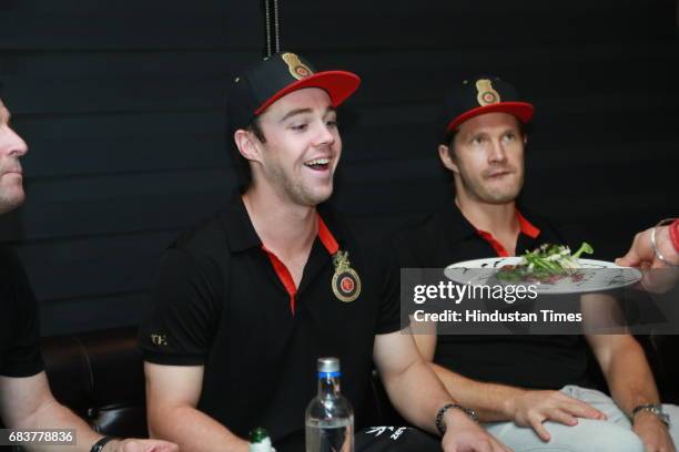 Cricketer Travis Head during special dinner for Royal Challengers Bangalore teammates by Virat Kohli at his new restaurant Nueva, RK Puram on May 12,...