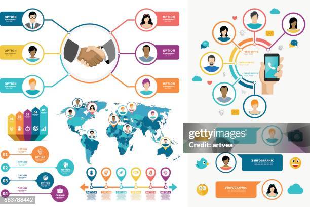 infographic of human resources and communication - onboarding infographic stock illustrations