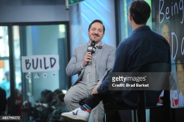 Author Ben Falcone attends Build Presents Falcone discussing his new book, "Being A Dad Is Weird: Lessons In Fatherhood From My Family To Yours" at...
