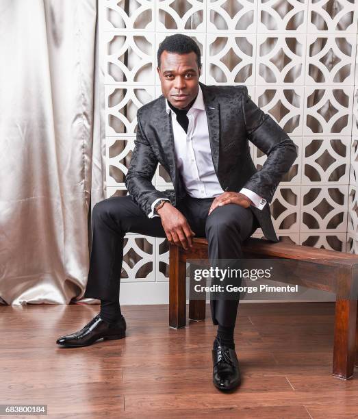 Actor Lyriq Bent poses at the 2016 Canadian Screen Awards Portrait Studio at the Sony Centre for the Performing Arts on March 13, 2016 in Toronto,...