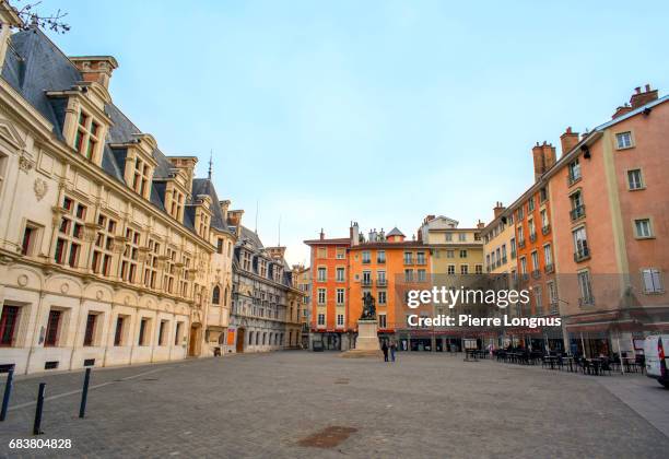 grenoble - france : place saint andré, - grenoble stock pictures, royalty-free photos & images