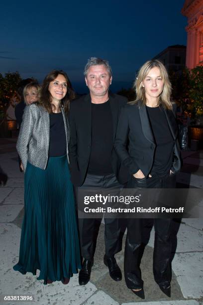 Owner of 'Zadig et Voltaire' Thierry Gillier and his wife Fashion designer of 'Zadig et Voltaire', Cecilia Bonstrom attend the Cini party during the...