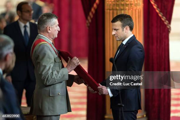 Emmanuel Macron Officially Inaugurated as French President at Elysee Palace on May 14, 2017 in Paris, France.