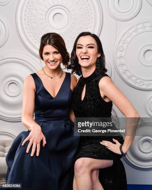 Elise Bauman and Natasha Negovanlis pose in the E-Talk Portrait Studio at the 2017 Canadian Screen Awards at the Sony Centre For Performing Arts on...
