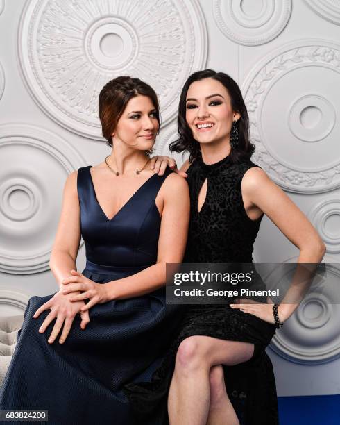 Elise Bauman and Natasha Negovanlis pose in the E-Talk Portrait Studio at the 2017 Canadian Screen Awards at the Sony Centre For Performing Arts on...