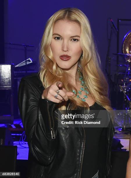 Singer/Songwriter Ashley Campbell backstage during Music Biz 2017 - Industry Jam 2 at the Renaissance Hotel on May 15, 2017 in Nashville, Tennessee.