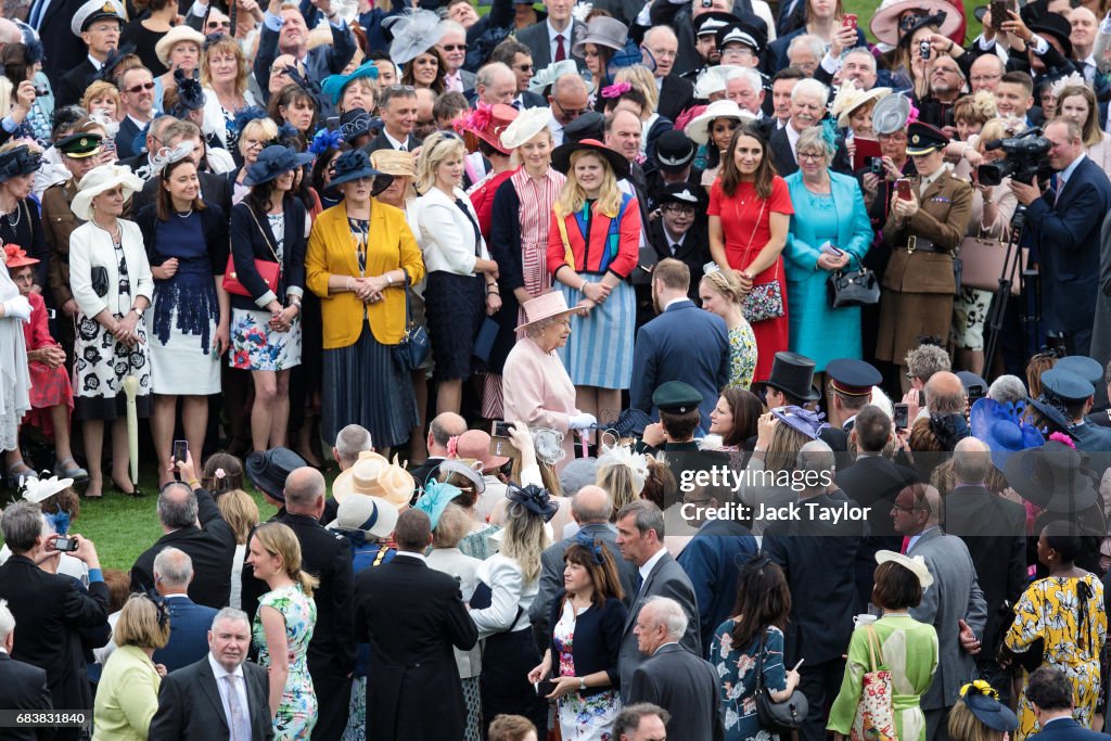 Birdseye View Of The Queen's Garden Party From The Roof Of Buckingham Palace