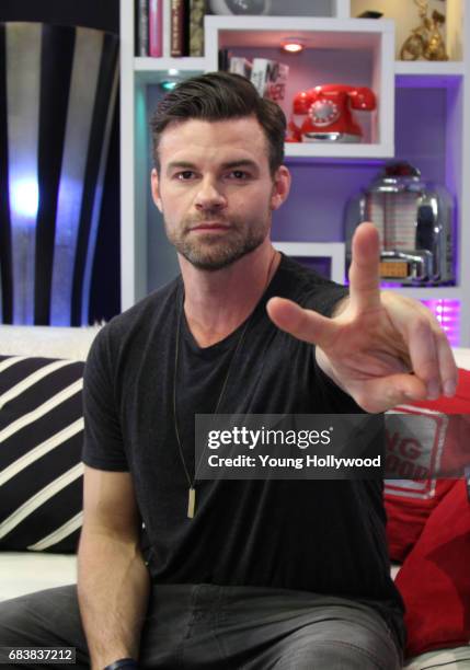 May 12: Daniel Gillies visits the Young Hollywood Studio on May 12, 2017 in Los Angeles, California.