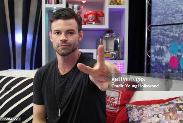 May 12: Daniel Gillies visits the Young Hollywood Studio on May 12, 2017 in Los Angeles, California.