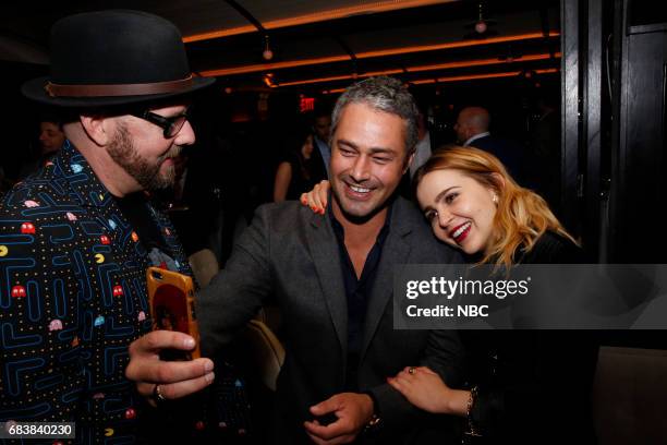 S Party at Del Posto Celebrating NBC's New Season -- Pictured: David Coleman, Taylor Kinney, "Chicago Fire", Mae Whitman, "Good Girls" --