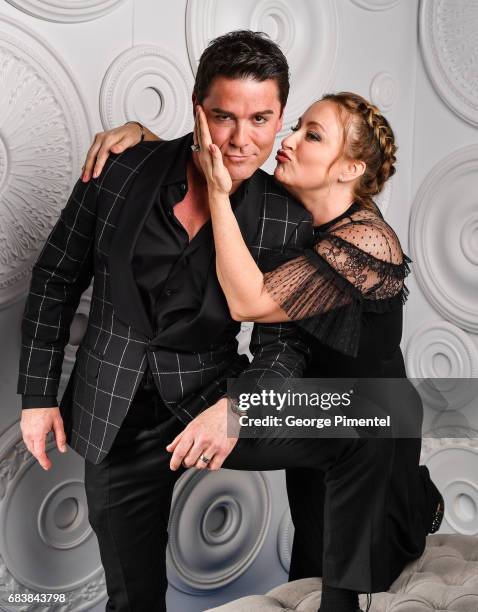 Yannick Bisson and Chantal Craig pose in the E-Talk Portrait Studio at the 2017 Canadian Screen Awards at the Sony Centre For Performing Arts on...