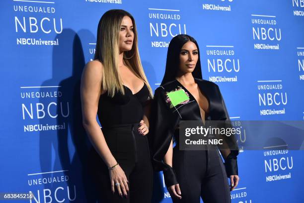 NBCUniversal Upfront in New York City on Monday, May 15, 2017 -- Red Carpet -- Pictured: Khloe Kardashian, Kim Kardashian West, "Keeping Up with the...