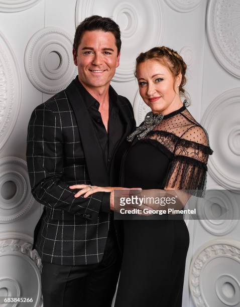 Yannick Bisson and Chantal Craig pose in the E-Talk Portrait Studio at the 2017 Canadian Screen Awards at the Sony Centre For Performing Arts on...