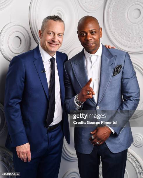 Dave Chappelle and Bruce Hills pose in the E-Talk Portrait Studio at the 2017 Canadian Screen Awards at the Sony Centre For Performing Arts on March...